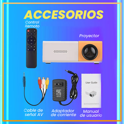 MINI PROYECTOR | LLEVA GRATIS LUCES LED Y EBOOK