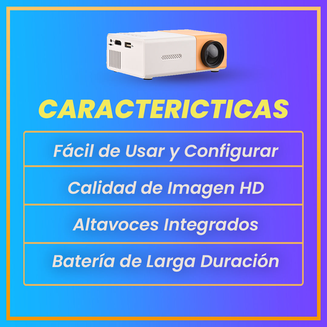 MINI PROYECTOR | LLEVA GRATIS LUCES LED Y EBOOK